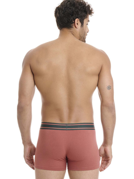 Boxer Ανδρικό Walk 2 Τεμάχια Μπλε Πρασινο Σκ.-κεραμιδι W1762-3
