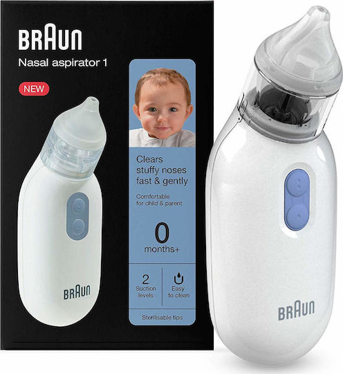 Braun Nasal Aspirator BNA 100 Ηλεκτρικός Ρινικός Αποφρακτήρας για Βρέφη