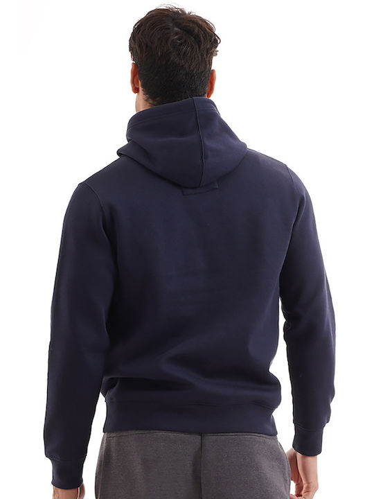 Sweatshirt with Hood Navy Blue