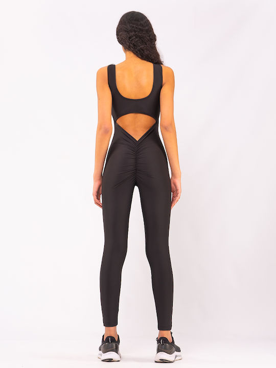 Women's Sleeveless One-piece Suit Black
