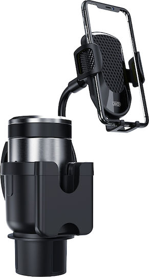 XO Car Cup Holder with Mobile Mount 1 Position for Console in Black Color