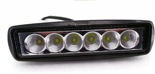 Rectangularς Rezistent la apă Faruri Auto LED 12 / 24V 18W 16cm 1buc
