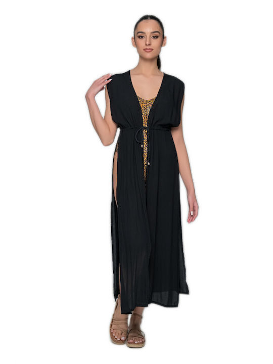 Milena by Paris Feminin Caftan de Plajă Negru