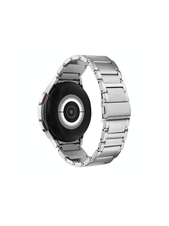 Samsung Galaxy Watch5 Watch5 Pro Watch4 Watch4 Classic Universal Titanium Alloy Three Plants Flat Buckle Watch Band Silver Samsung Galaxy Watch5 Watch5 Pro Watch4 Watch4 Classic Universal Titanium Alloy Three Plants Flat Buckle Watch Band Silver