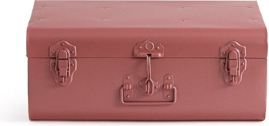 La Redoute Interieurs Металик Куфар 27x47x19 см Розов