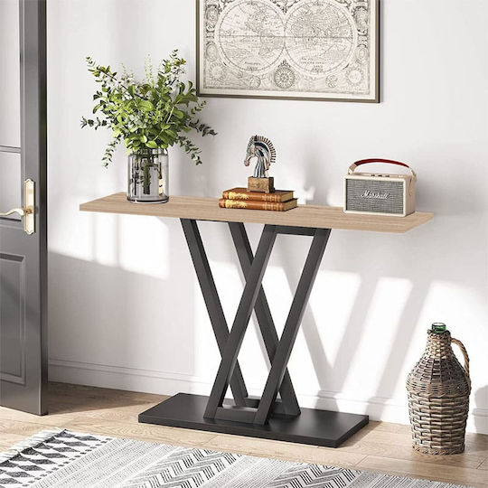 Wirmo Wooden Console Table Natural-black L110xW30xH80cm