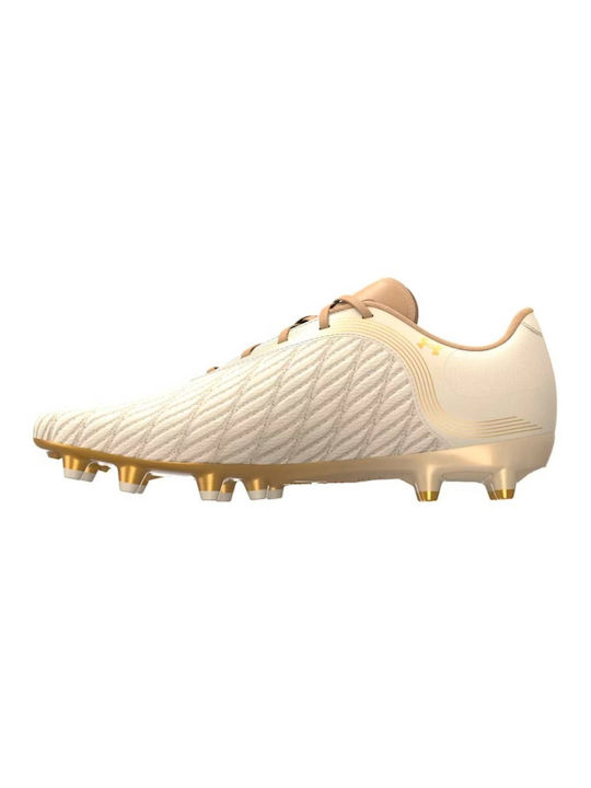 Under Armour Clone Mag Pro 3.0 FG Niedrig Fußballschuhe mit Stollen Beige