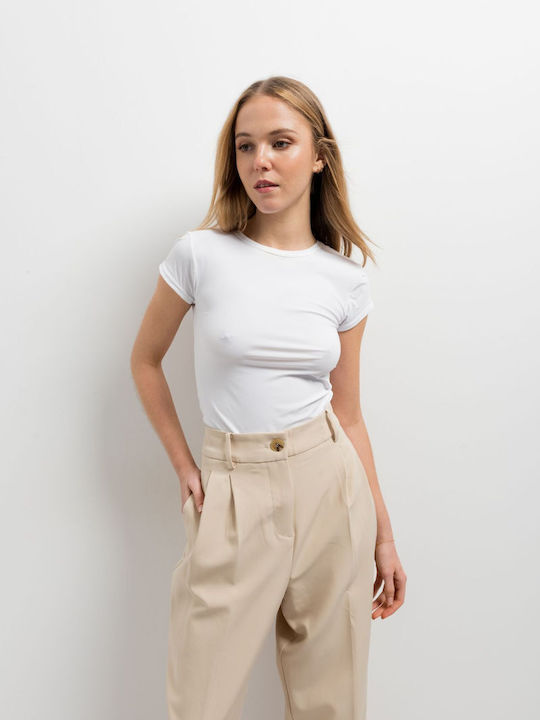 Make your image Damen Stoff Hose Beige