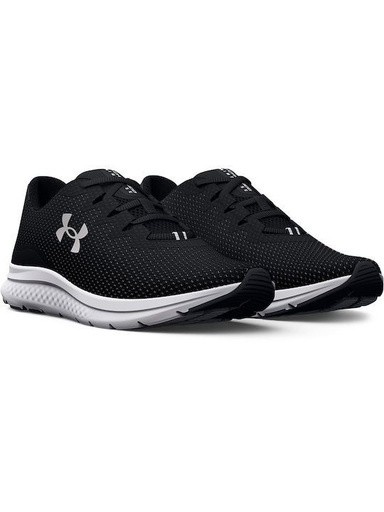 Under Armour Charged Impulse 3 Herren Sportschuhe Laufen White-black