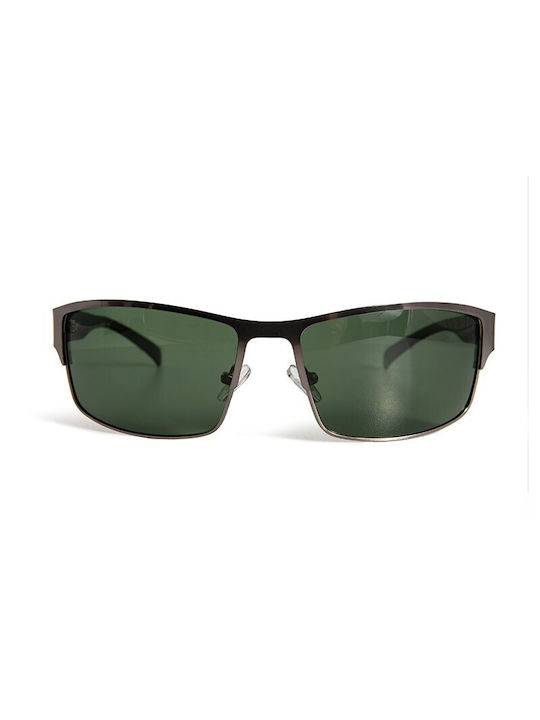 V-store Men's Sunglasses with Gray Metal Frame and Green Polarized Lens POL60325GREEN