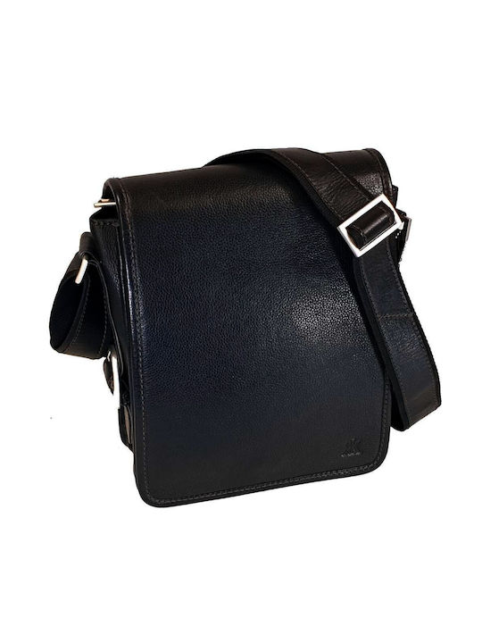 Leather Shoulder Bag KAPPA 2649-black Black