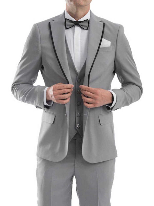 Vinyl Art Clothing Men's Suit Gray