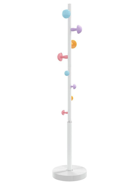 vidaXL Καλόγερος Μεταλλικός Λευκός 35x35x172cm