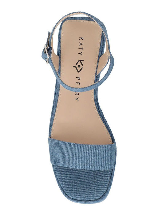 Stoff Sandalen Blau