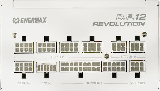Enermax Revolution D.F. 12 850W Λευκό Τροφοδοτικό Υπολογιστή Full Wired 80 Plus Gold