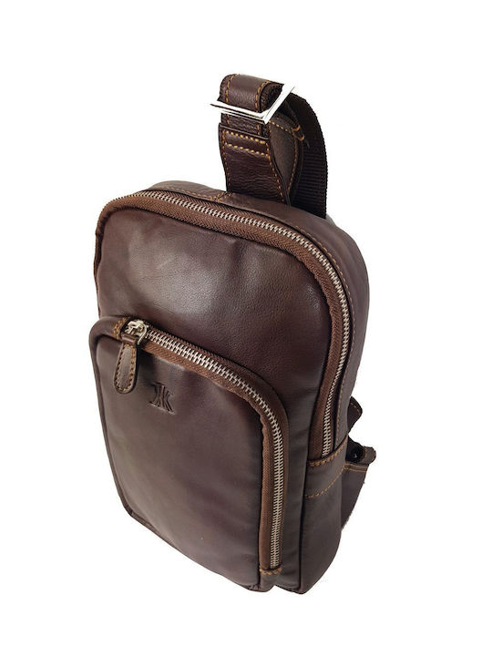 Leather Backpack KAPPA 2801 Bodybag Brown