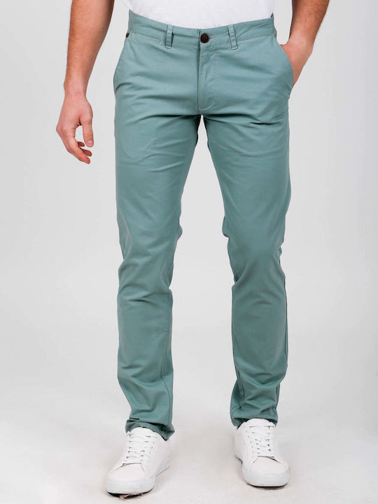 Trousers Chino Elastic in Slim Fit Green