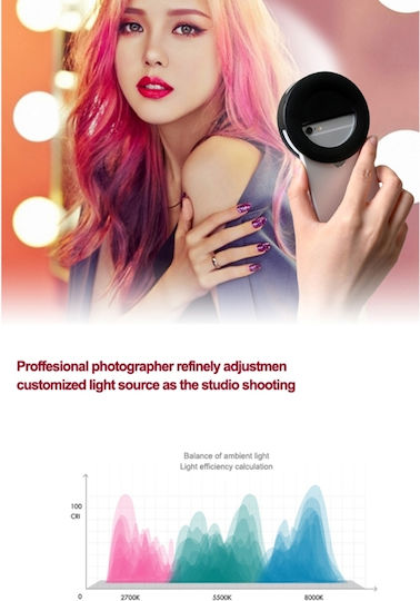 Selfie Flash in White color