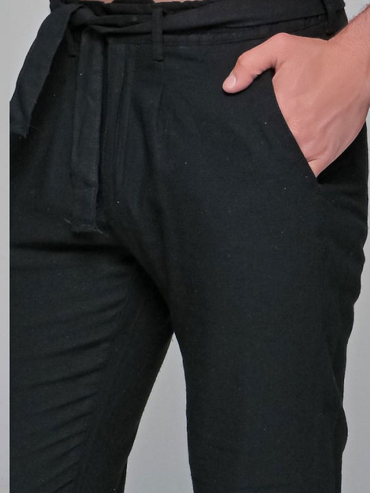 Kedi Men's Trousers in Slim Fit Black