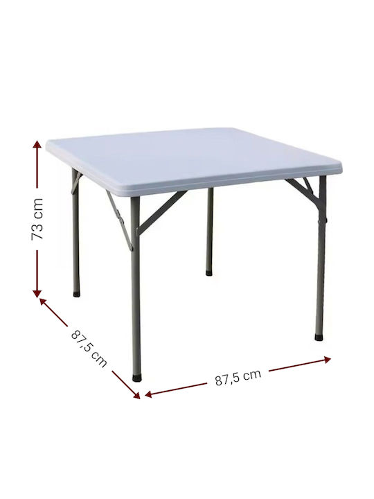 Tisch Zusammenklappbar Noel Square Weiß 87.5x87.5x72cm