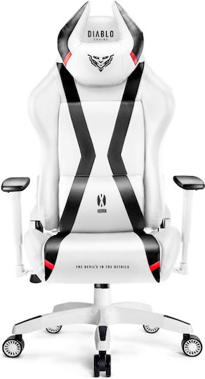 Diablo X-Horn 2.0 King Artificial Leather Gaming Chair with Adjustable Arms White