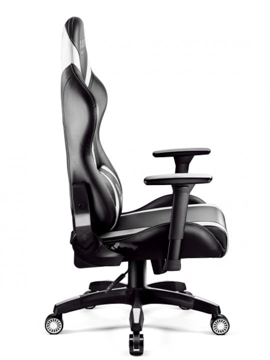 Diablo X-Horn 2.0 King Artificial Leather Gaming Chair with Adjustable Arms Black / White