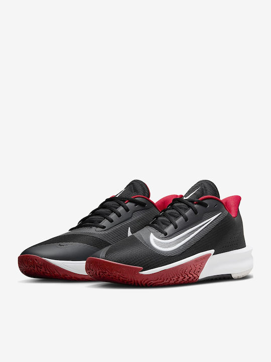 Precision 7 Low Basketball Shoes Black / University Red / White