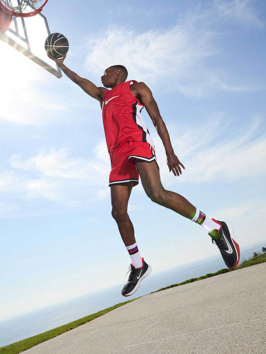 Precision 7 Low Basketball Shoes Black / University Red / White