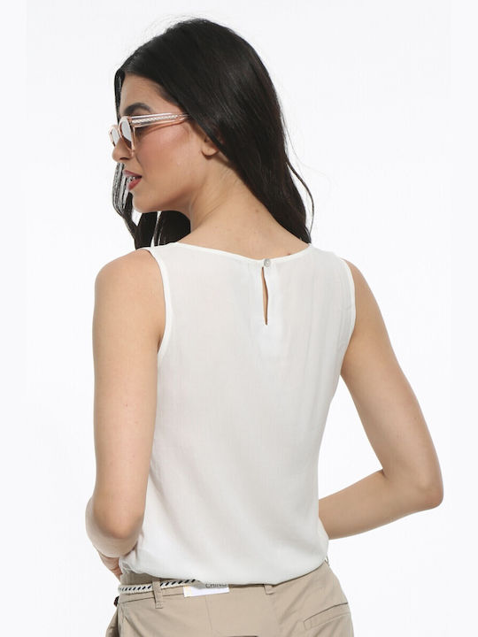 Only Women's Summer Blouse Sleeveless White