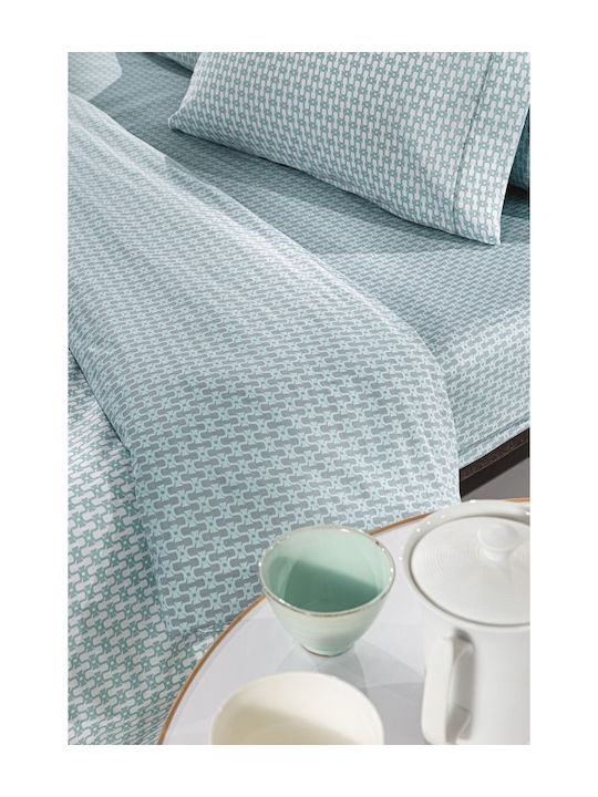 Guy Laroche Set Cearșafuri Single 165x265cm. Vesta Aqua 3buc