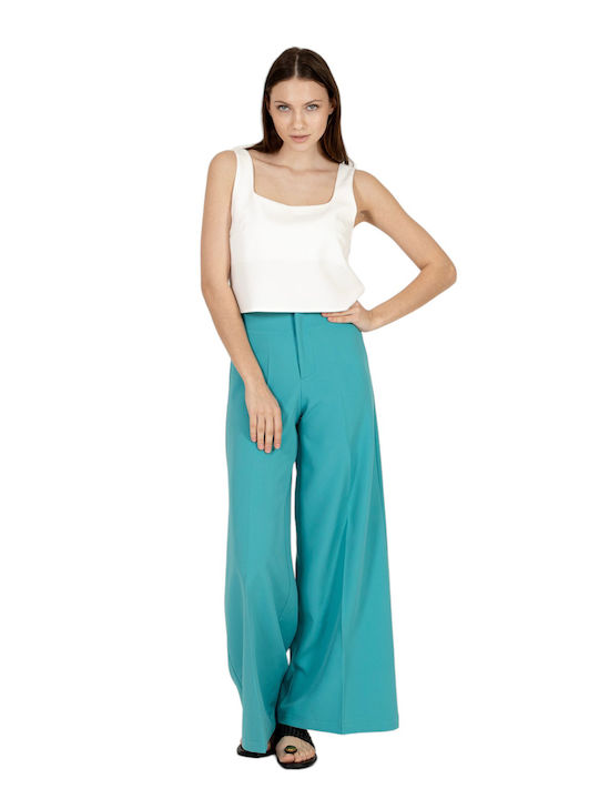 Γυναικείο Crop Top Αμάνικο Λευκό