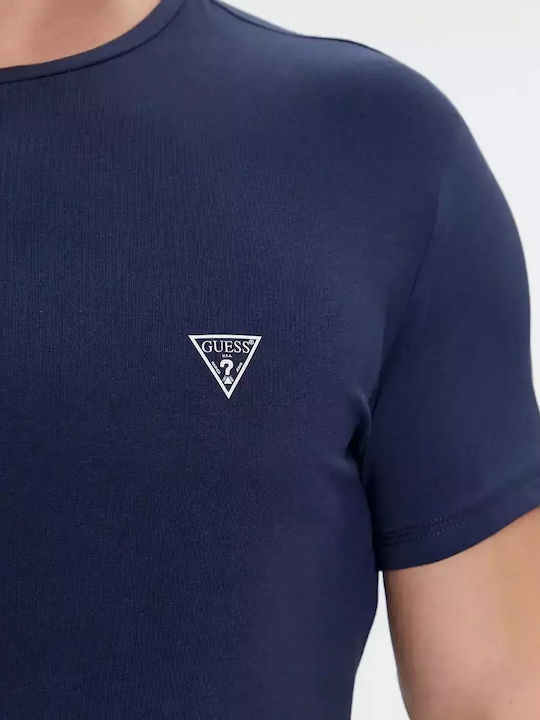 Men's Undershirts Short-sleeved in Navy Blue Color 2Pack