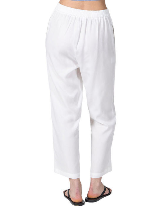 Aggel Pantaloni de damă Tesatura Pantaloni White