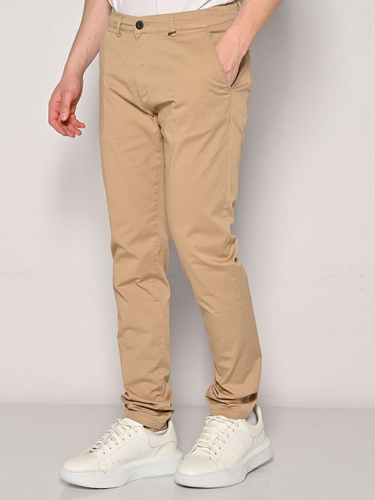 Camaro Men's Trousers in Slim Fit Beige