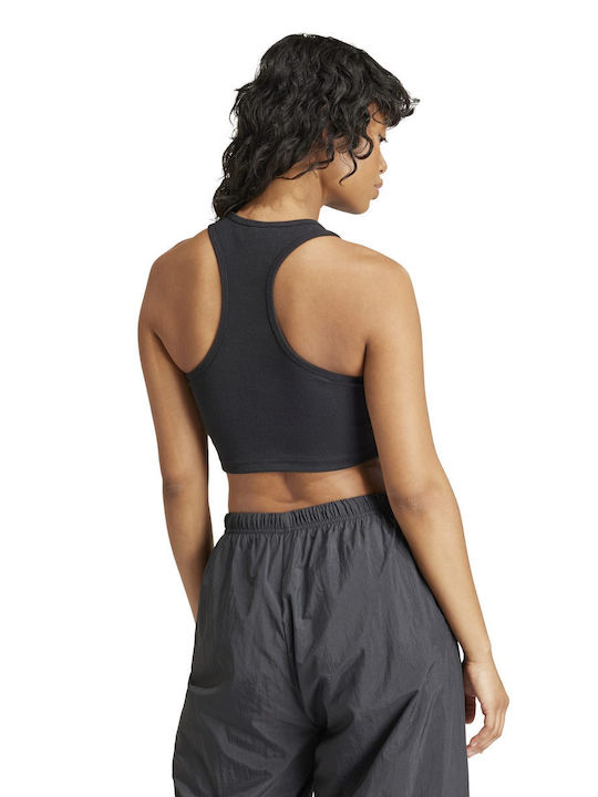 Adidas Original Adibreak Damen Crop Top Baumwolle Ärmellos Schwarz