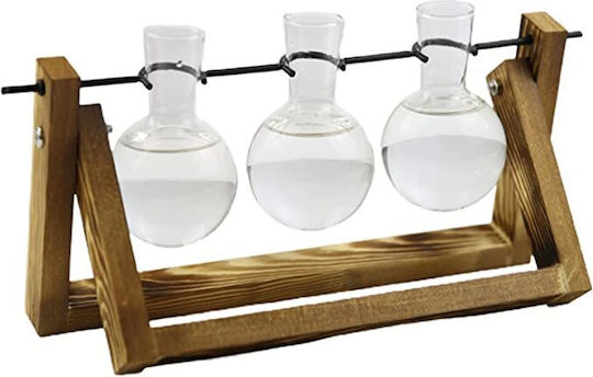 Decorative Glass Vase Transparent Diameter 13.5xHeight 28cm