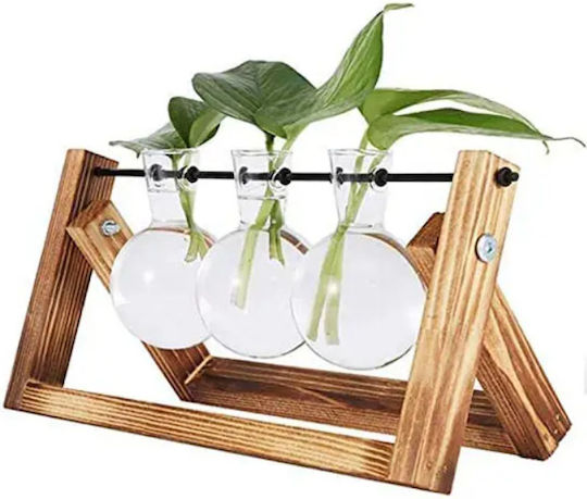 Decorative Glass Vase Transparent Diameter 13.5xHeight 28cm