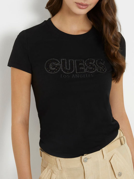 Guess Γυναικείο T-shirt Μαύρο