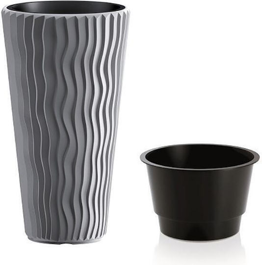 Prosperplast Ghiveci Plastic Argintiu