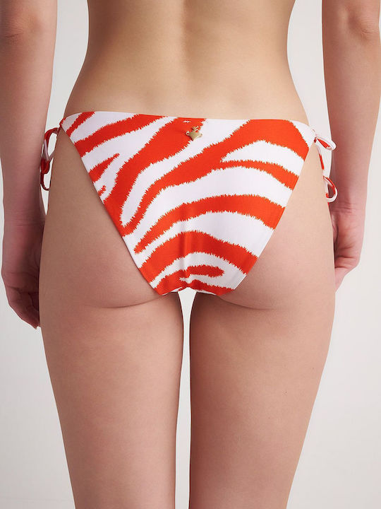 Bikini Slip with Ties Orange