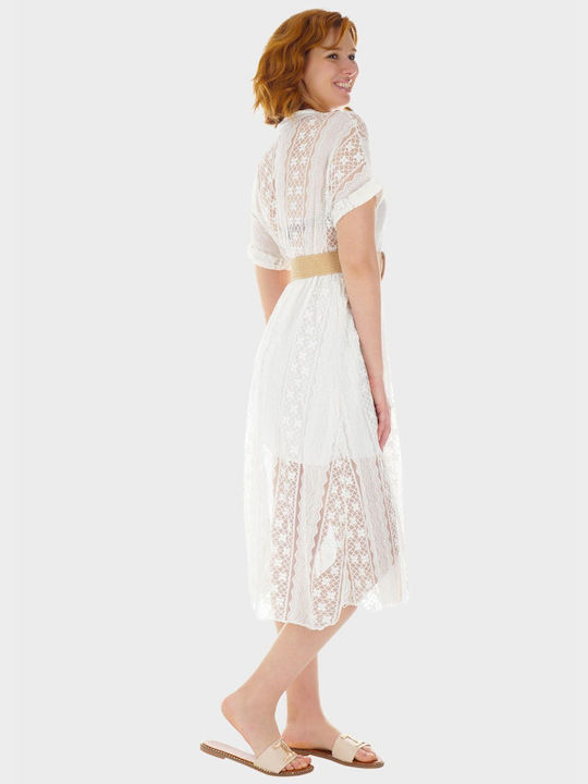 G Secret Summer Dress Wrap White