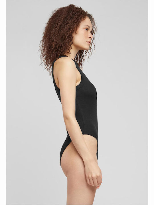 Sleeveless Bodysuit Relaxed Fit Black