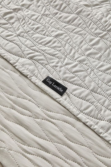 Guy Laroche Shadow Подредба Покривало Кингсайз Микрофибър Естествено 220x240см 2бр