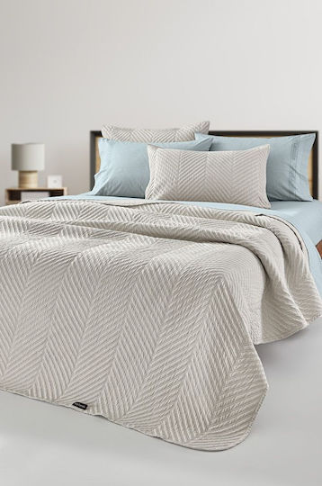 Guy Laroche Bone Module Cuvertură Extra-dublu Microfibra Natural 220x240cm 2buc