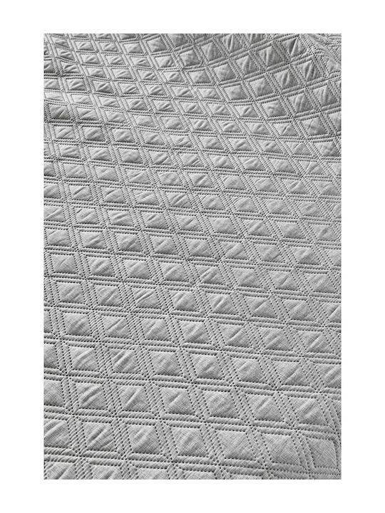 Guy Laroche Tempest Set Coverlet Queen Size Microfiber Grey 250x240cm 2pcs