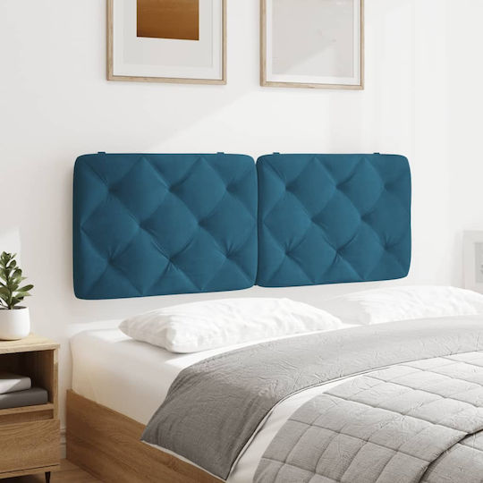 vidaXL Fabric Bed Headboard Cushion Blue 122x48cm