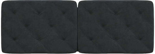 vidaXL Fabric Bed Headboard Pillow Black 122x48cm
