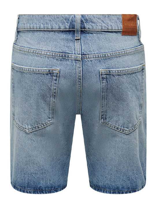 Only & Sons Herrenshorts Jeans Light Blue