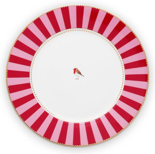 PiP Studio Πιάτο Γλυκού από Πορσελάνη Red-Pink με Διάμετρο 21cm PiP Studio Πιάτο Γλυκού από Πορσελάνη Red-Pink με Διάμετρο 21cm