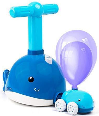 Kinder Spielzeug Set Zola fliegender Wal 2 in 1 Ballonpumpe Ballonwerfer fischliebender Wal